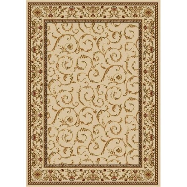 Radici Usa Inc Radici 1599-1542-IVORY Como Rectangular Ivory Transitional Italy Area Rug; 7 ft. 9 in. W x 11 ft. H 1599/1542/IVORY